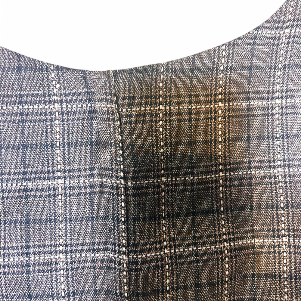 Collectif Brown Plaid Wide-Leg Jumpsuit - Picture 11 of 15